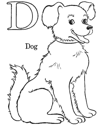 dog coloring page