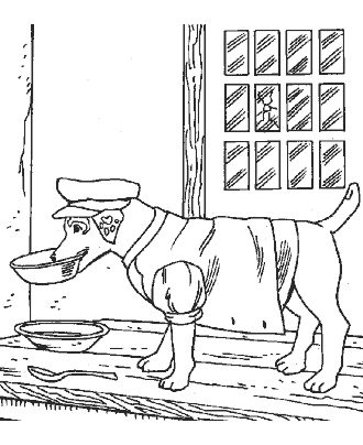 wishbone coloring page