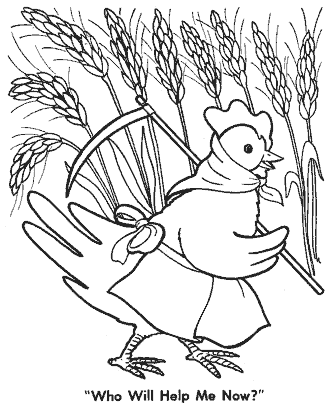 little red hen coloring page