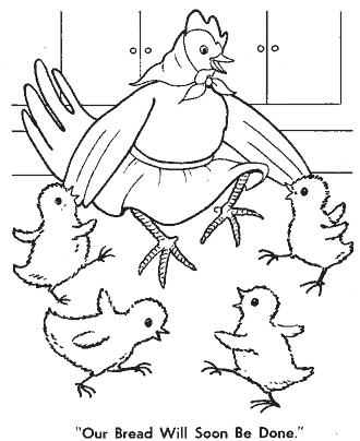 little red hen coloring page