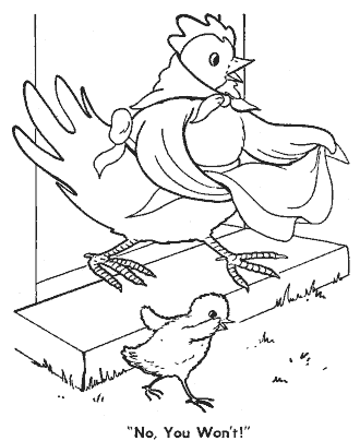 little red hen coloring page