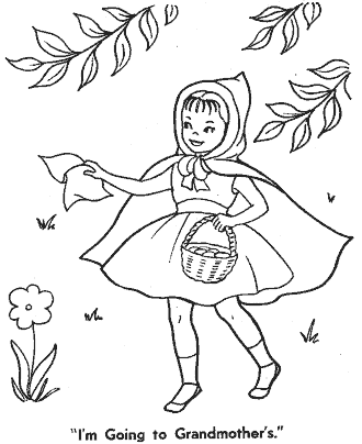 Red Riding Hood Coloring Pages for Kids