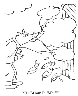 three little pigs coloring page