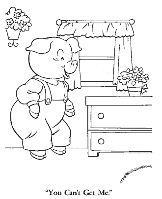 three little pigs coloring page