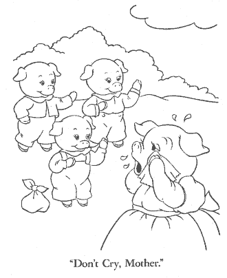 three little pigs coloring pages