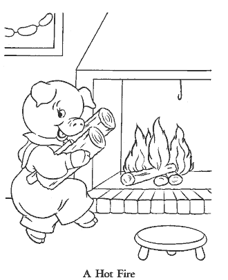 three little pigs coloring page