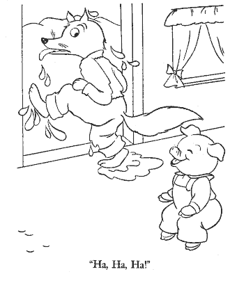 three little pigs coloring page