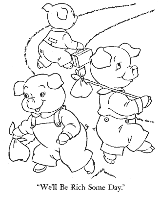 three little pigs coloring pages