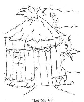 three little pigs coloring page