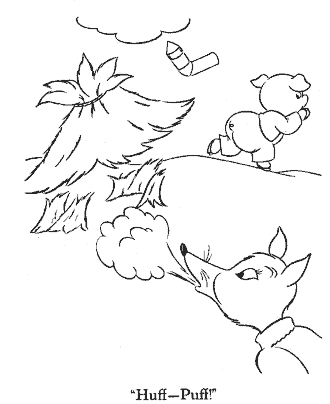 three little pigs coloring page