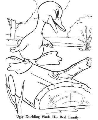 ugly duckling coloring page