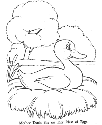 The Ugly Duckling Coloring Pages for Kids