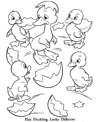 ugly duckling coloring page