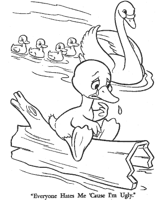 ugly duckling coloring page