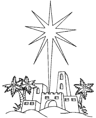 christian christmas coloring page