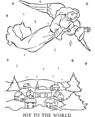 christian christmas coloring page