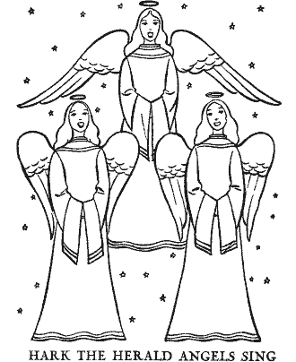 christian christmas coloring page