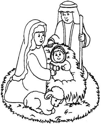 christian christmas coloring page