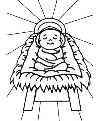 christian christmas coloring page