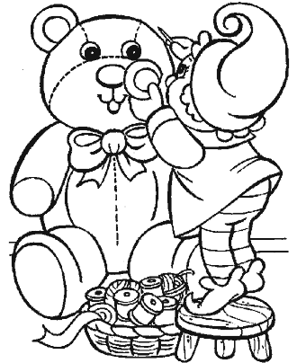 santa's elves coloring page