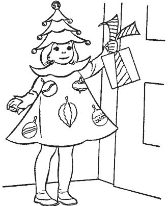 preschool christmas coloring page