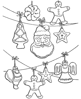 christmas ornaments coloring pages