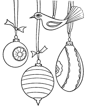 christmas ornaments coloring page