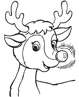 reindeer coloring pages