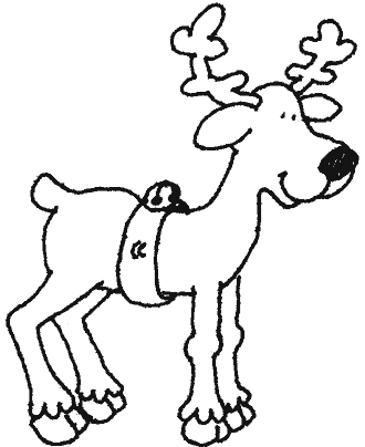 reindeer coloring pages