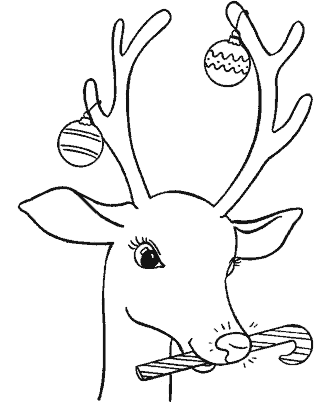 reindeer coloring page