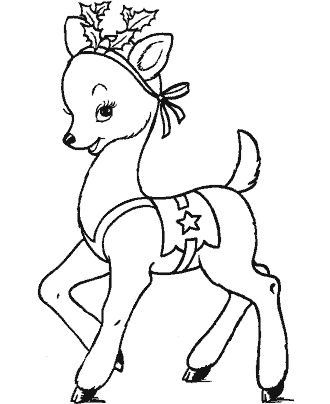 reindeer coloring page