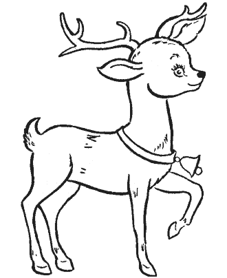 reindeer coloring page