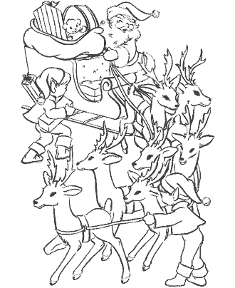 reindeer coloring page