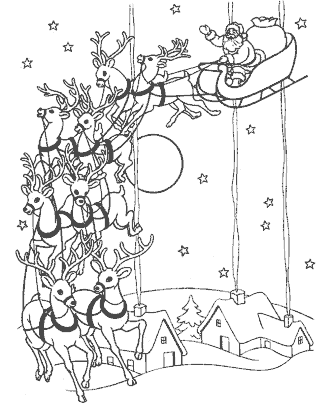 reindeer coloring page