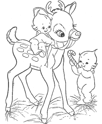 reindeer coloring page