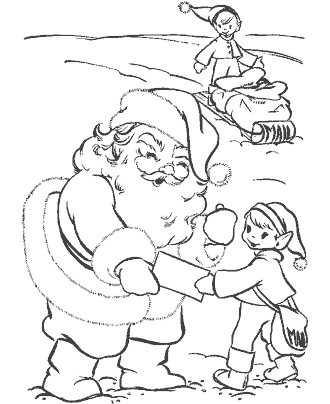 santa coloring page