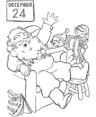 santa coloring page