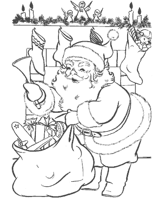 santa coloring page