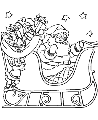 santa coloring page