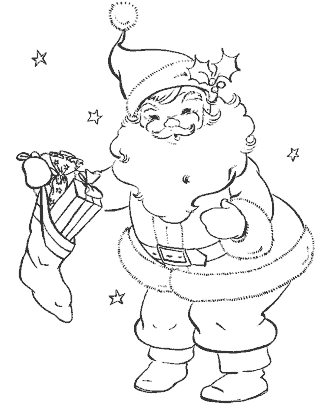 santa coloring page