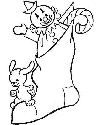 christmas stocking coloring page