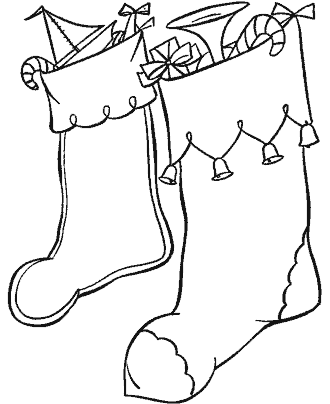 christmas stocking coloring page