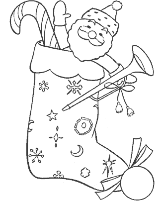 christmas stocking coloring page