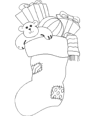 christmas stocking coloring page