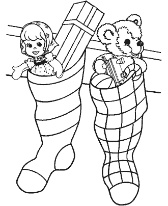 christmas stocking coloring page