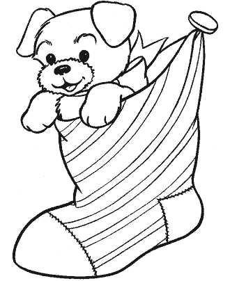 christmas stocking coloring page