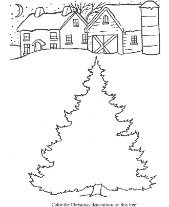 christmas tree coloring pages