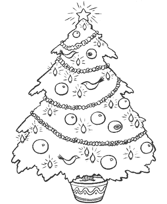 christmas tree coloring pages