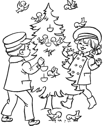 christmas tree coloring page