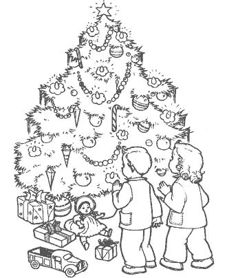 christmas tree coloring page